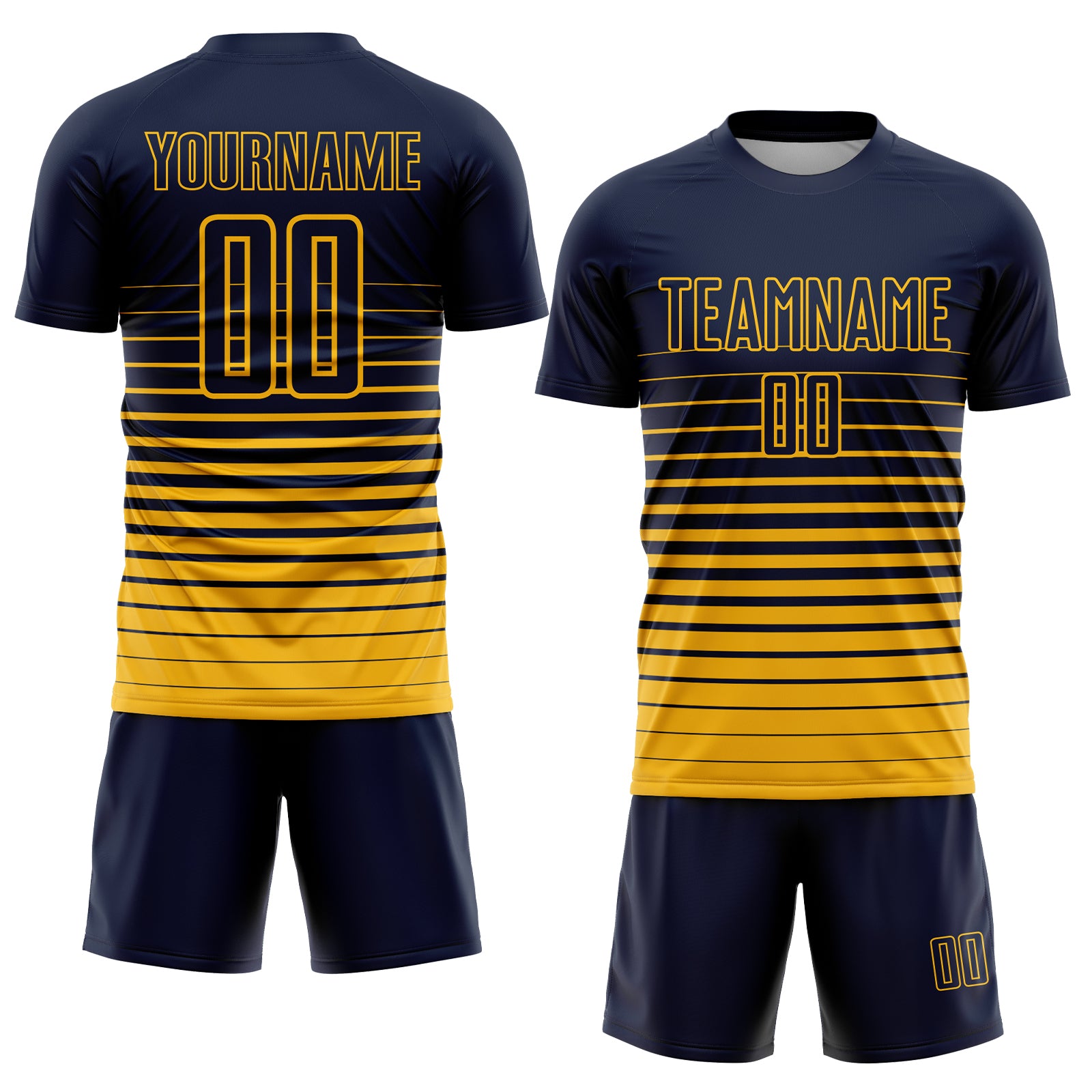 Custom Gold Orange Sublimation Fade Fashion Soccer Uniform Jersey