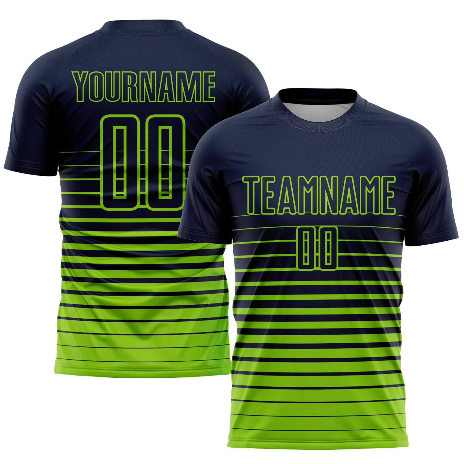 Custom Sublimation Green Pinstripe Baseball Jersey