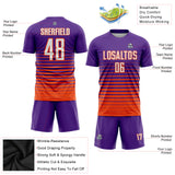 Cheap Custom Orange Purple-White Sublimation Soccer Uniform Jersey Free  Shipping – CustomJerseysPro