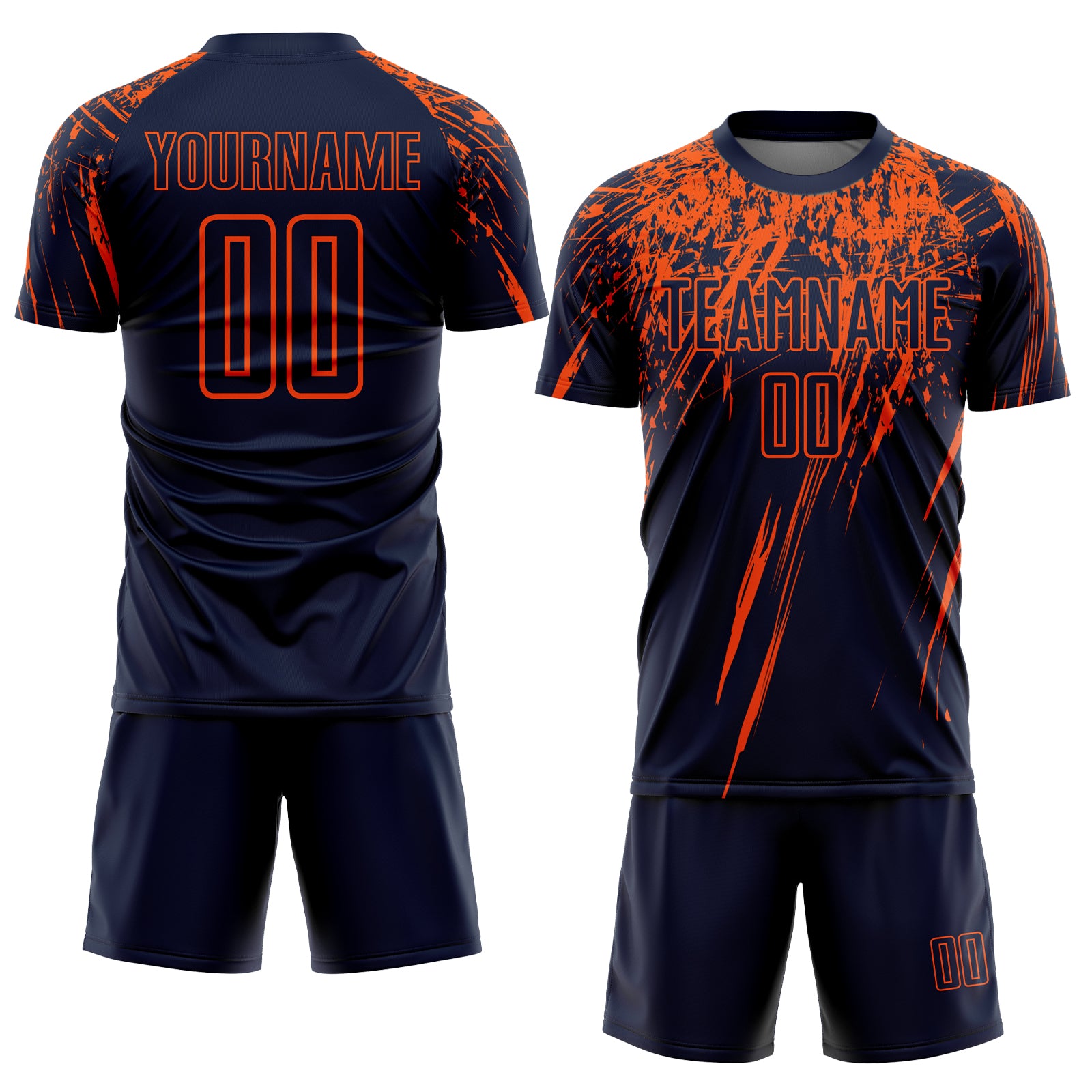 Wholesale Netherlands orange soccer uniform adult kids sublimation