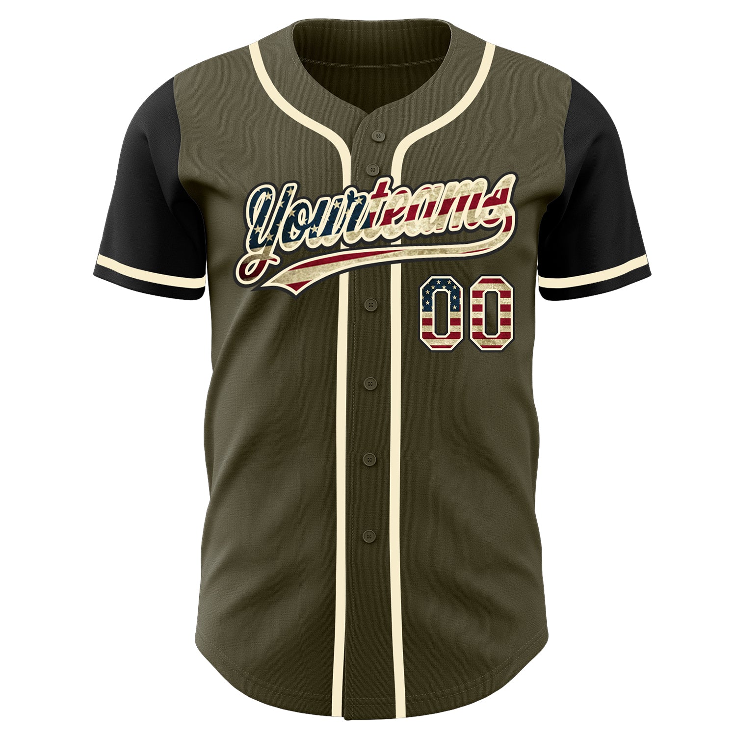 Custom Cream Cream-Black Authentic Baseball Jersey