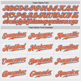 Custom White Orange-Royal Authentic Baseball Jersey