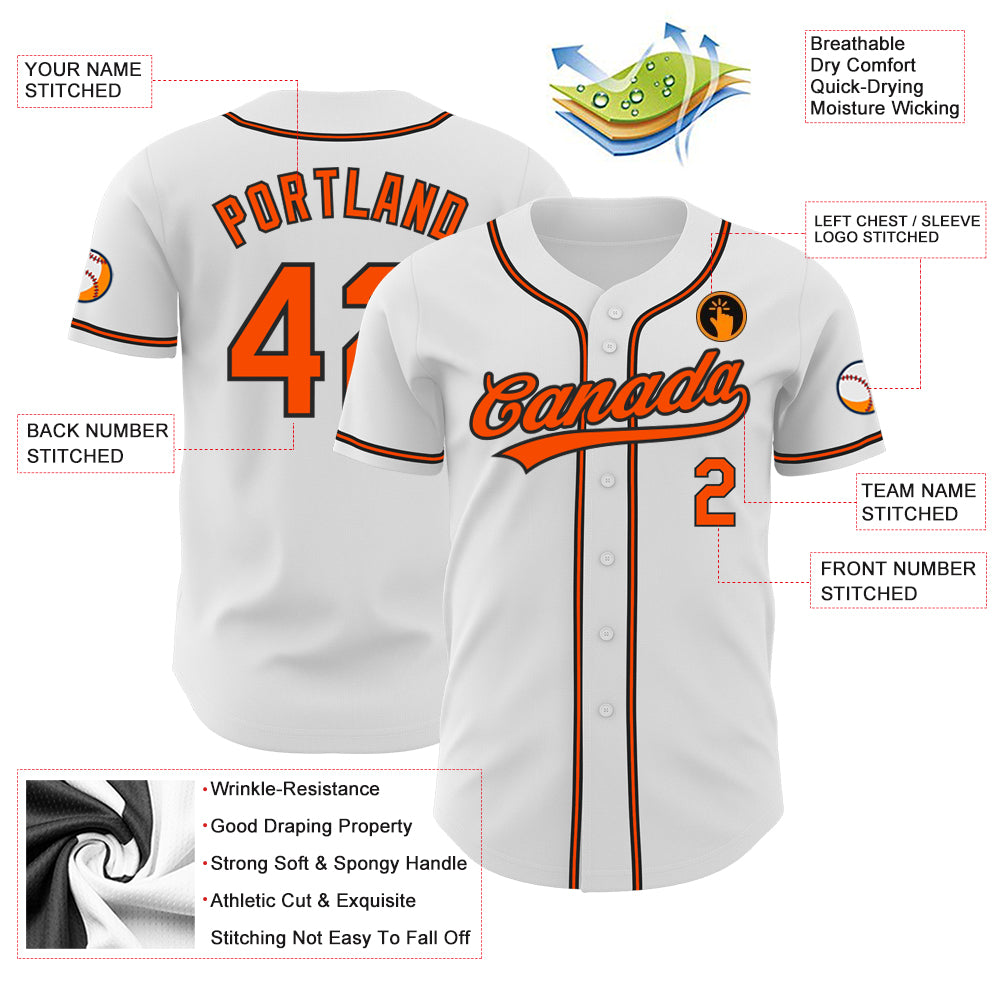 Custom Orange Orange-Gray Authentic Baseball Jersey Discount