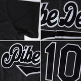 Custom Black Black-Gray Authentic Baseball Jersey