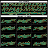 Custom Black Kelly Green Pinstripe Kelly Green-Old Gold Authentic Baseball Jersey