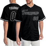 Custom Black Black-White Authentic Baseball Jersey