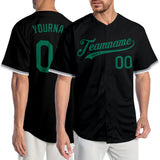 Custom Black Kelly Green Authentic Baseball Jersey