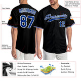 Custom Black Royal-White Authentic Baseball Jersey