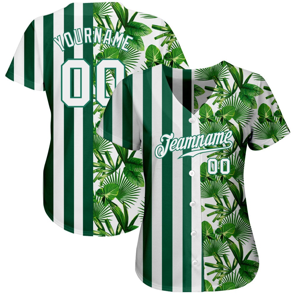 Custom White Kelly Green Authentic Baseball Jersey