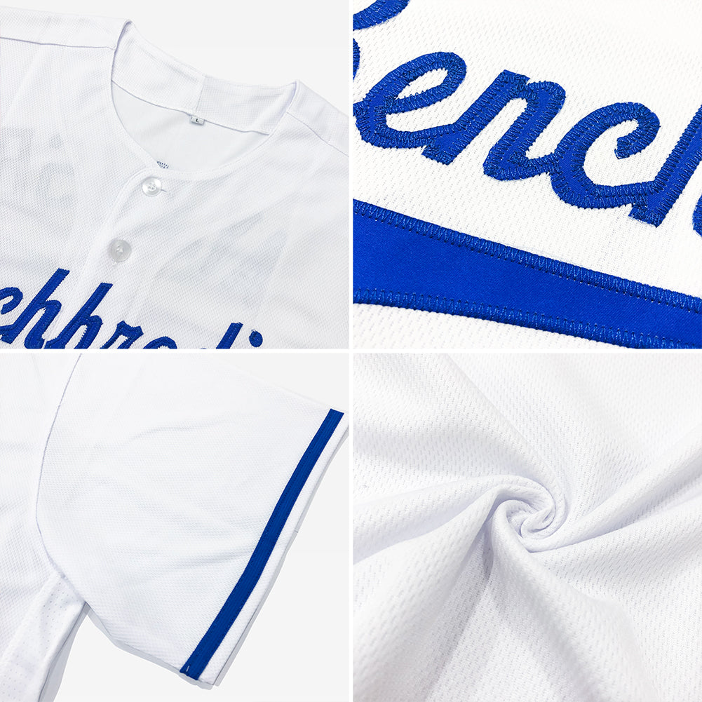 Custom Powder Blue Navy-White Authentic Baseball Jersey